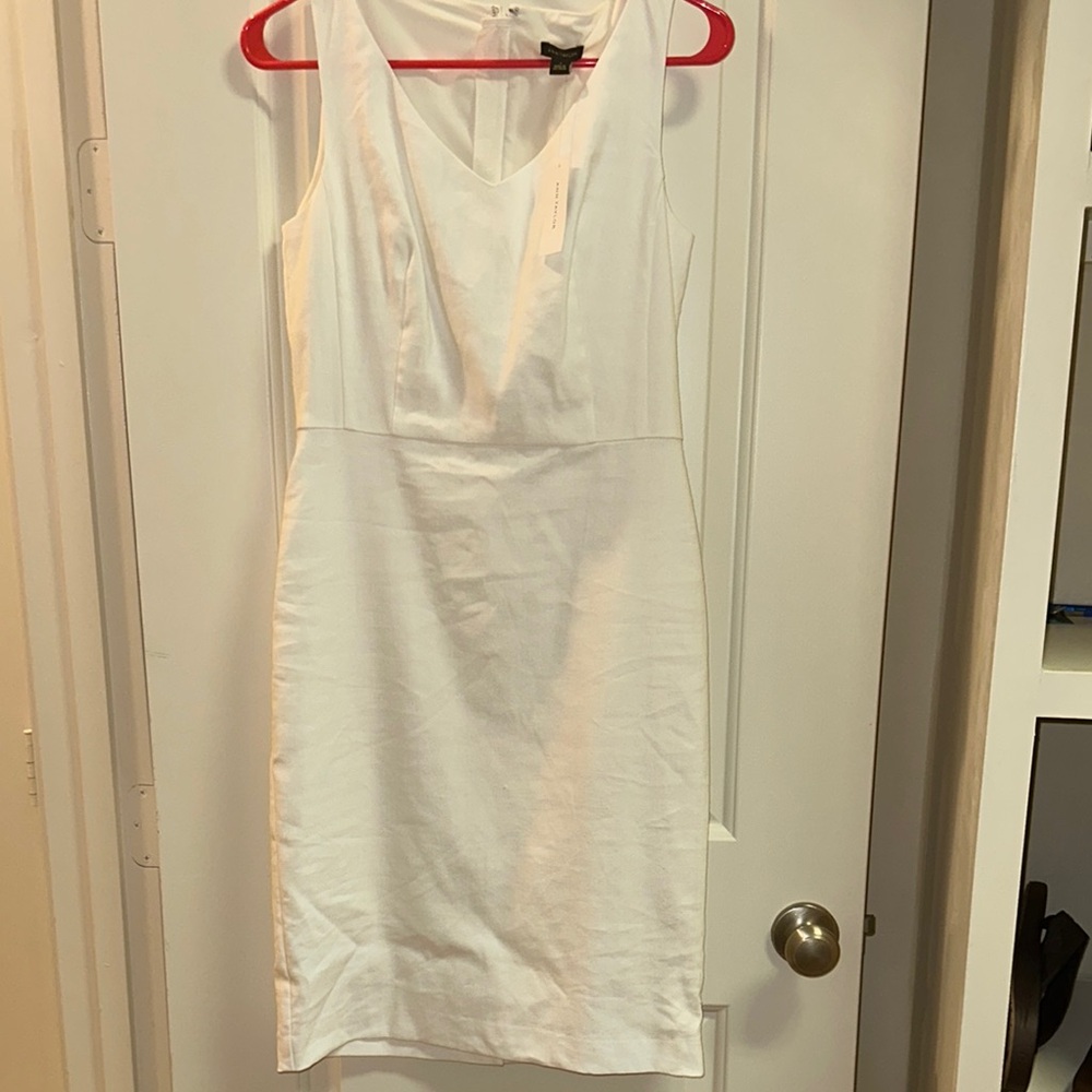 Ann Taylor Classic White Midi Dress